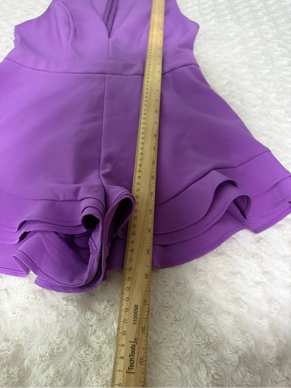 DO+BE Purple V-Neck Sleeveless Romper with Ruffle Hem - Picture 7 of 8